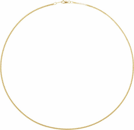 14K Yellow Gold 1.7 mm Serpentine 18" Chain