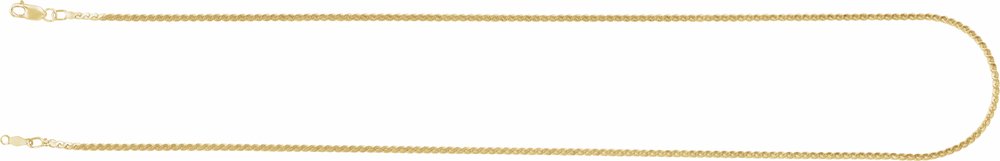 14K Yellow Gold 1.7 mm Serpentine 18" Chain