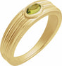 14K Yellow Gold 5x3 mm Natural Peridot Cabochon Ring