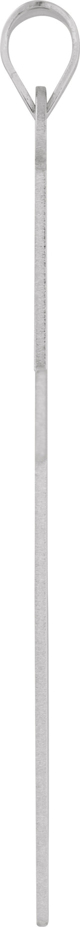 14K White Gold 49.4x25 mm Cross Pendant