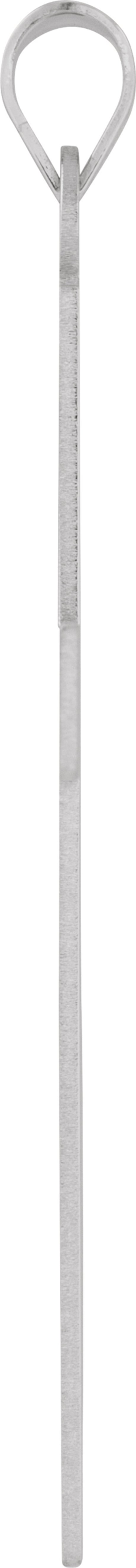 14K White Gold 49.4x25 mm Cross Pendant