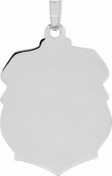 14K White Gold 25x21 mm St. Michael Medal 