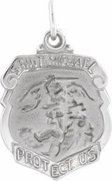 Sterling Silver 16.5x14 mm St. Michael Medal 