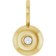 14K Yellow Gold .06 CT Natural Diamond Charm/Pendant