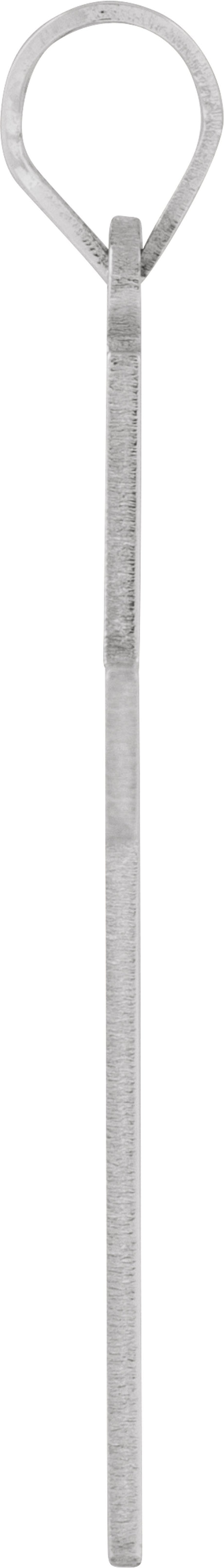 14K White Gold 29.4x14 mm Cross Pendant