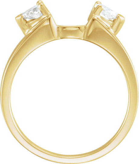 14K Yellow 1/5 CTW Natural Diamond Wrap-Style Enhancer