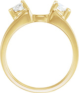 14K Yellow 1/5 CTW Natural Diamond Wrap-Style Enhancer