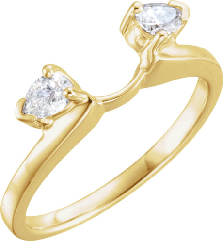 14K Yellow Gold 1/5 CTW Lab-Grown Diamond  Wrap-Style Enhancer