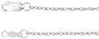 10K White Gold 1.25 mm Rope 16" Chain