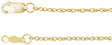 14K Yellow 1.25 mm Rope 16" Chain