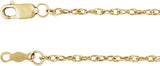 10K Yellow 1.5 mm Rope 20" Chain