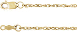 10K Yellow Gold 1.5 mm Rope 20" Chain