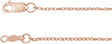 10K Rose Gold 1.25 mm Rope 18" Chain 
