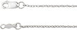 14K White Gold 1 mm Rope 20" Chain