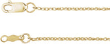 14K Yellow Gold 1 mm Rope 18" Chain