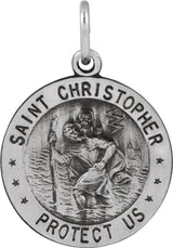 Sterling Silver 18 mm Reversible St. Christopher/U.S. Army Medal