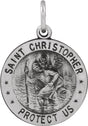 Sterling Silver 18 mm Reversible St. Christopher/U.S. Army Medal