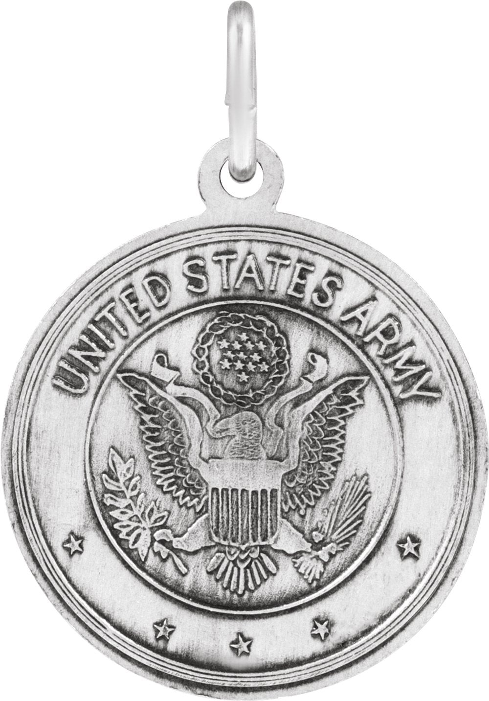 Sterling Silver 18 mm Reversible St. Christopher/U.S. Army Medal