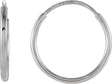 14K White Gold Endless Tube 12 mm Hoop Earring