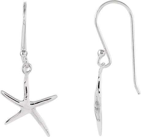 Sterling Silver Starfish Earrings