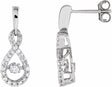 14K White Gold 3/8 CTW Natural Mystara Diamonds® Infinity-Inspired Earrings