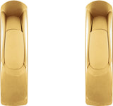 14K Yellow Gold 9.5 mm Hinged Hoop Earrings