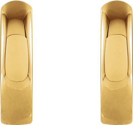 14K Yellow Gold 9.5 mm Hinged Hoop Earrings