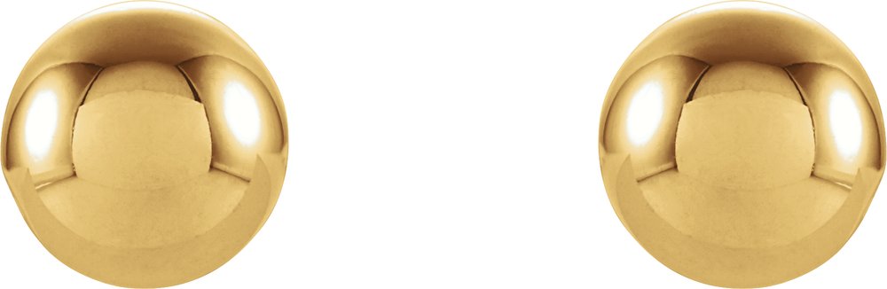 14K Yellow 5 mm Ball Stud Earrings