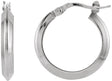 Sterling Silver Knife-Edge Tube 15 mm Hoop Earrings