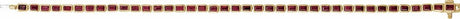 14K Yellow Natural Mozambique Garnet Line 7" Bracelet