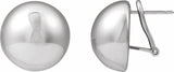 Sterling Silver 18 mm Electroform Domed Earrings