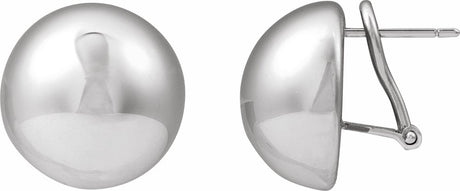 Sterling Silver 18 mm Electroform Domed Earrings