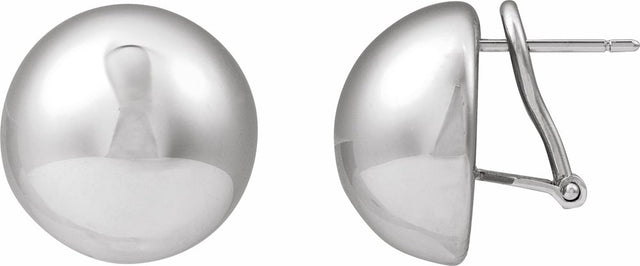 Sterling Silver 18 mm Electroform Domed Earrings