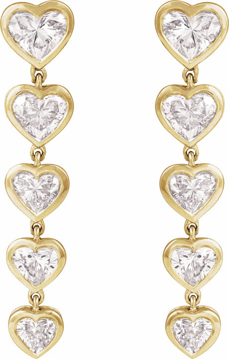 14K Yellow Gold 2 3/4 CTW Lab-Grown Diamond Earrings