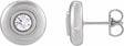 14K White 1/2 CTW Natural Diamond Puffed Stud Earrings