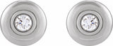 14K White 1/5 CTW Lab-Grown Diamond Puffed Stud Earrings