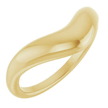 14K Yellow Gold Contour Band