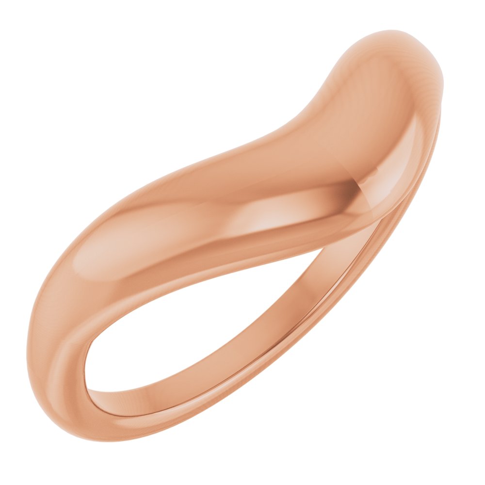 14K Rose Gold Contour Band