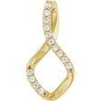 14K Yellow Gold 1/5 CTW Natural Diamond Freeform Pendant