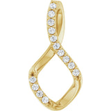 14K Yellow Gold 1/5 CTW Natural Diamond Freeform Pendant