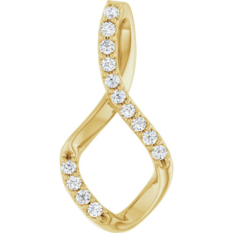 14K Yellow Gold 1/5 CTW Natural Diamond Freeform Pendant