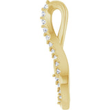 14K Yellow Gold 1/5 CTW Natural Diamond Freeform Pendant