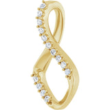 14K Yellow Gold 1/5 CTW Natural Diamond Freeform Pendant