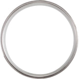 10K White 6 mm Grooved Lightweight Comfort-Fit Flat Band