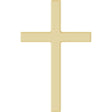 14K Yellow Gold 15x9.5 mm Cross Pendant