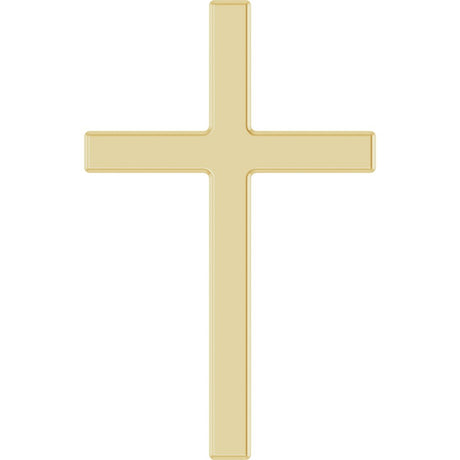 14K Yellow Gold 15x9.5 mm Cross Pendant
