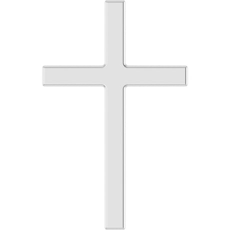14K White Gold 15x9.5 mm Cross Pendant