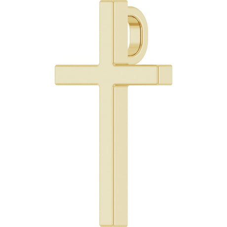 14K Yellow Gold 15x9.5 mm Cross Pendant