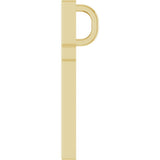 14K Yellow Gold 15x9.5 mm Cross Pendant