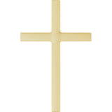 14K Yellow Gold 33x20.9 mm Cross Pendant